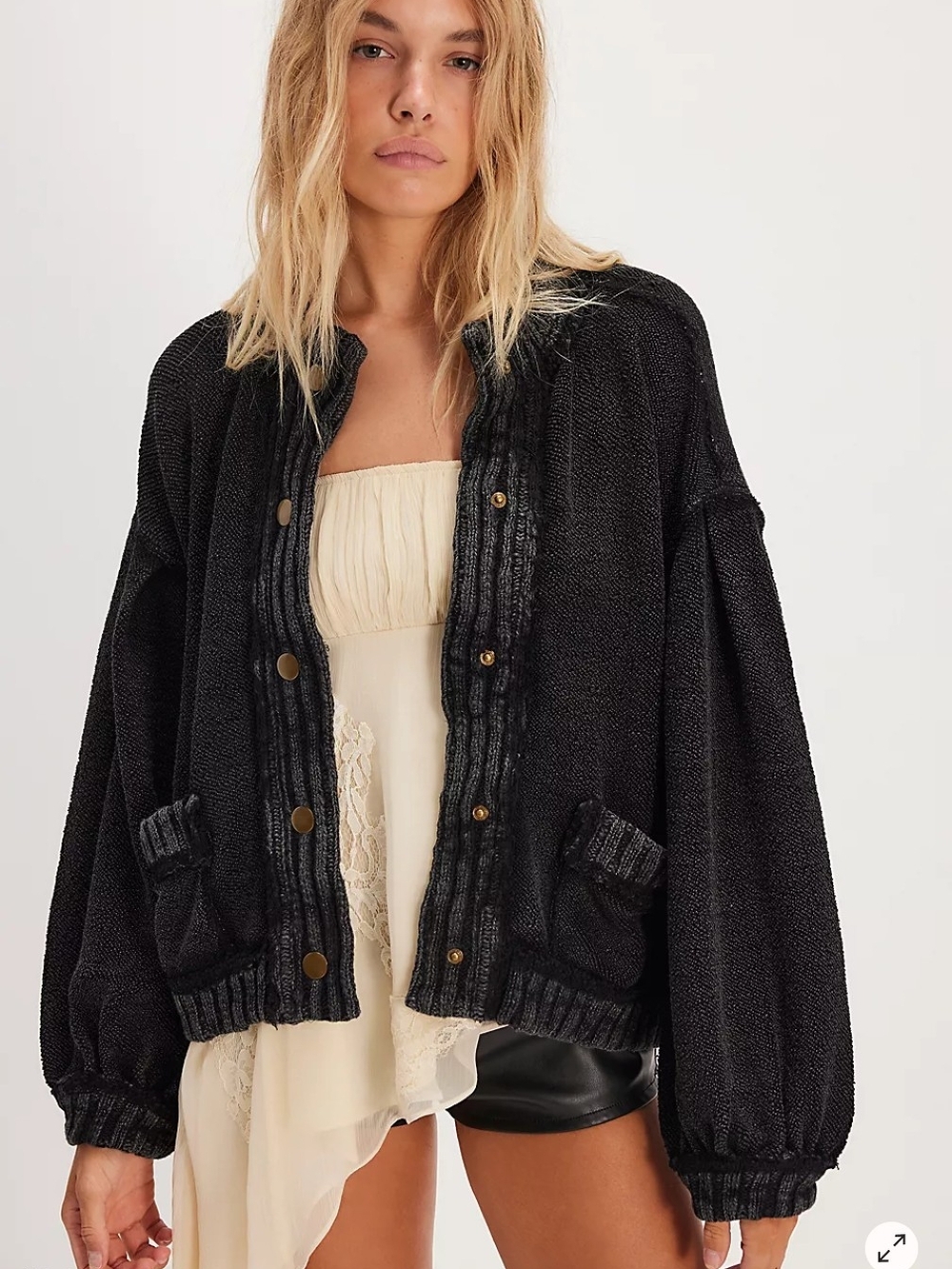 Free People We The Free Cute In This Cardi in black